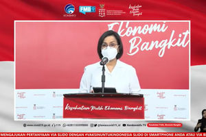 <p>Menteri Keuangan Sri Mulyani Indrawati dalam konferensi pers Kedatangan Vaksin COVID-19 secara virtual, Senin, 7 November 2020.</p>