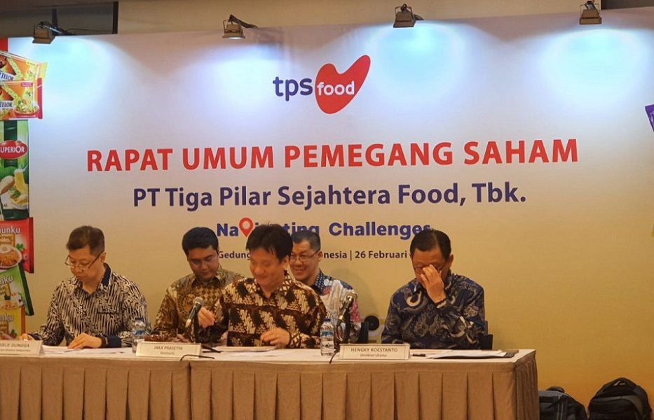 <p>Emiten makanan ringan PT Tiga Pilar Sejahtera Food Tbk (AISA) atau TPS Food saat menggelar RUPS di Bursa Efek Indonesia (BEI) / Dok. Perseroan</p>
