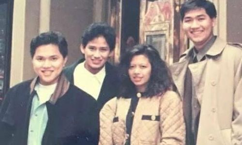 <p>Muhammad Lutfi bersama Erick Thohir, Sandiaga Uno dan Nur Asia/ Instagram @erickthohir</p>
