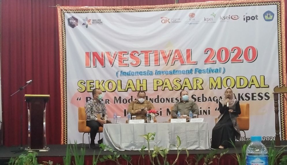 Investival 2020 salah satu kegiatan rutin setiap tahun terkait edukasi pasar modal yang digelar BEI bersama OJK Provinsi Lampung.