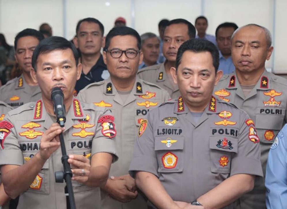 Kapolri Idham Aziz bersama Kabareskrim Listyo Sigit