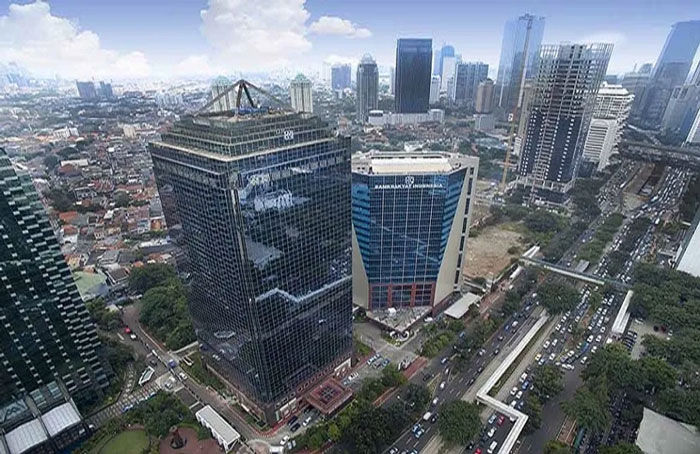 Gedung BRI di Kawasan Sudirman, Jakarta Pusat.