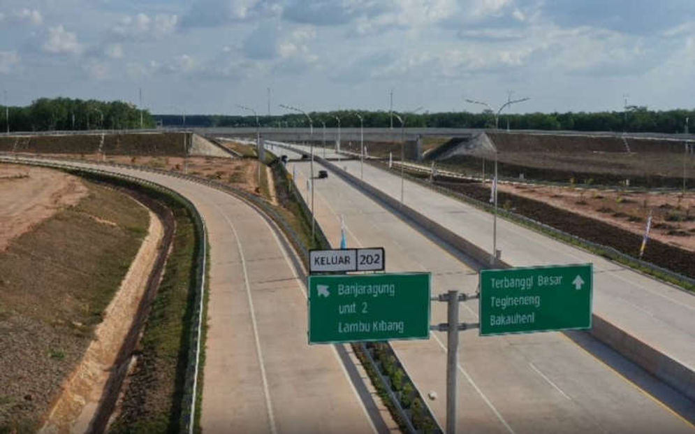 Ruas jalan tol Palembang - Kayuagung