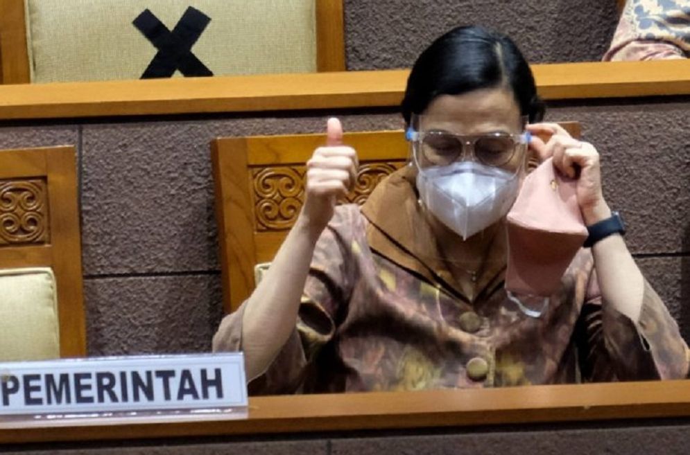 Sri Mulyani dalam rapat pemerintah