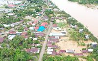 <p>Hujan dengan intensitas tinggi mengakibatkan luapan pada Daerah Aliran Sungai (DAS) Sungai Sembakung pada Jumat, 8 Januari 2021, dengan ketinggian permukaan air mencapai 100 sentimeter. / Dok. BPBD Kabupaten Nunukan</p>
