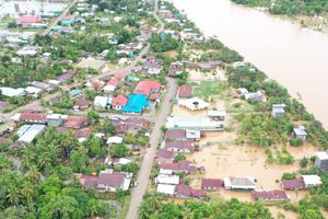 <p>Hujan dengan intensitas tinggi mengakibatkan luapan pada Daerah Aliran Sungai (DAS) Sungai Sembakung pada Jumat, 8 Januari 2021, dengan ketinggian permukaan air mencapai 100 sentimeter. / Dok. BPBD Kabupaten Nunukan</p>
