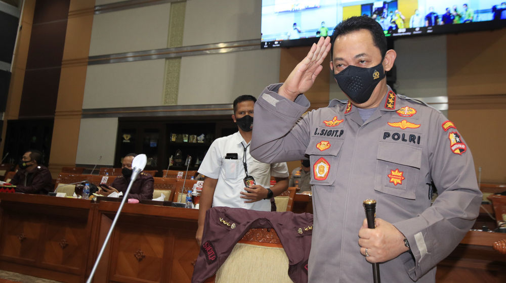 <p>Calon Kapolri Komjen Pol Listyo Sigit Prabowo bersiap mengikuti Uji Kelayakan dan Kepatutan Calon Kapolri di ruang Komisi III DPR, Kompleks Parlemen Senayan, Jakarta, Rabu, 20 Januari 2021. Foto: POOL/Sopian</p>

