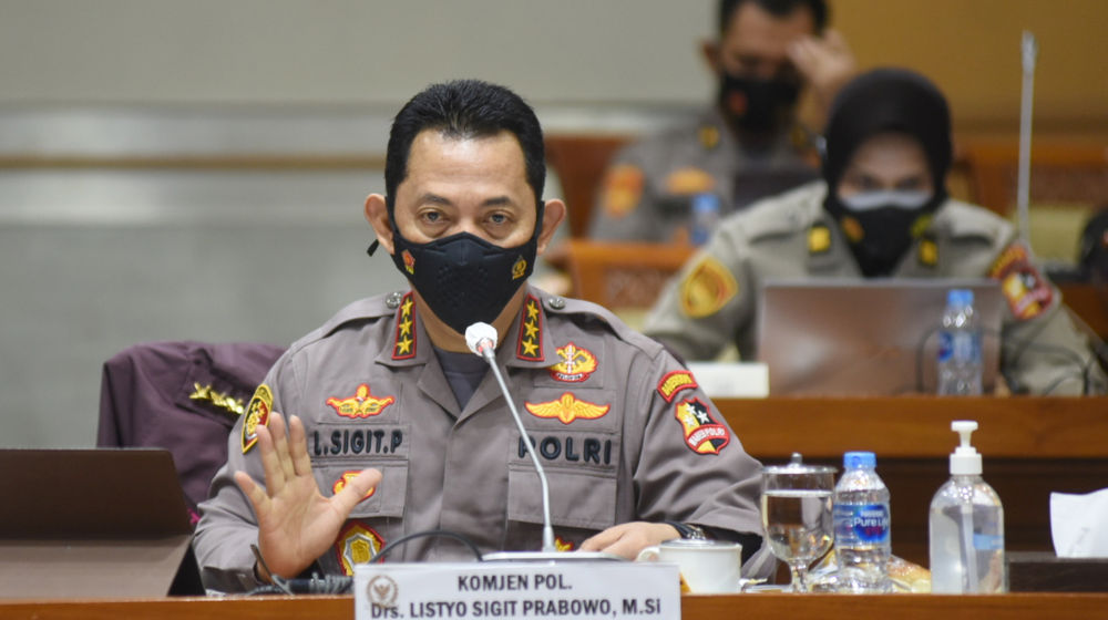 <p>Calon Kapolri Komjen Pol Listyo Sigit Prabowo mengikuti Uji Kelayakan dan Kepatutan Calon Kapolri di ruang Komisi III DPR, Kompleks Parlemen Senayan, Jakarta, Rabu, 20 Januari 2021. Foto: Biro Pemberitaan DPR</p>
