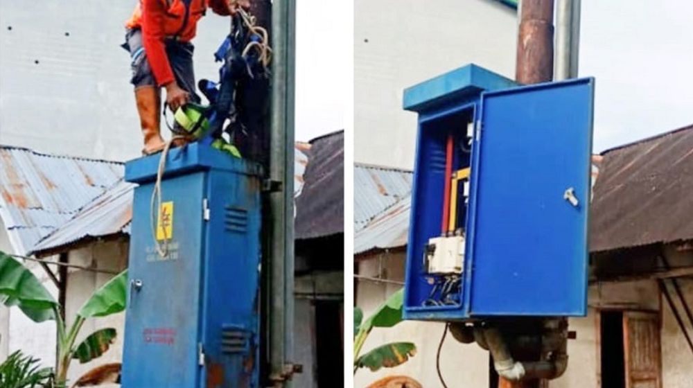 <p>Perbaikan jaringan listrik PLN terdampak banjir / Dok. PLN Kalbar</p>
