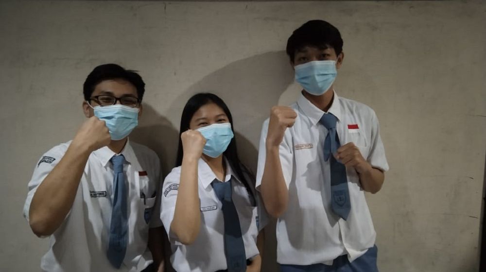 <p>Tiga siswa SMK Immanuel II Pontianak sukses rebut juara I lomba akuntansi nasional diselenggarakan KSM Universitas Surabaya 15-17 Januari 2021. / Dok. SMK Immanuel II Pontianak</p>
