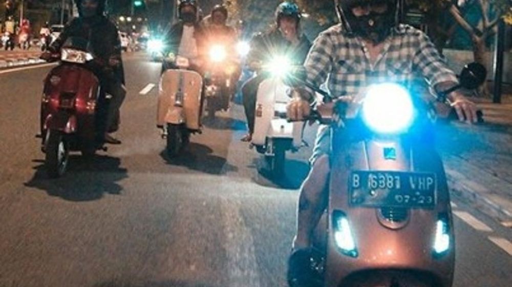 <p>Ilustrasi riding vespa matic / Dok. Scooterjam Rawasari</p>
