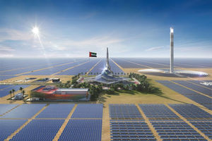 <p>Panel Surya di Abu Dhabi/Helioscsp</p>