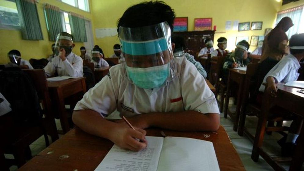 Ilustrasi siswa belajar di masa pandemi COVID-19. Foto: ANTARA FOTO/Oky Lukmansyah