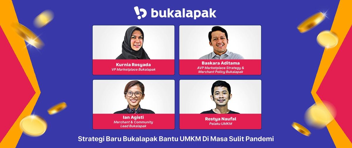 Para petinggi Bukalapak dalam press conference virtual dengan media massa, Kamis (4/2/2021).