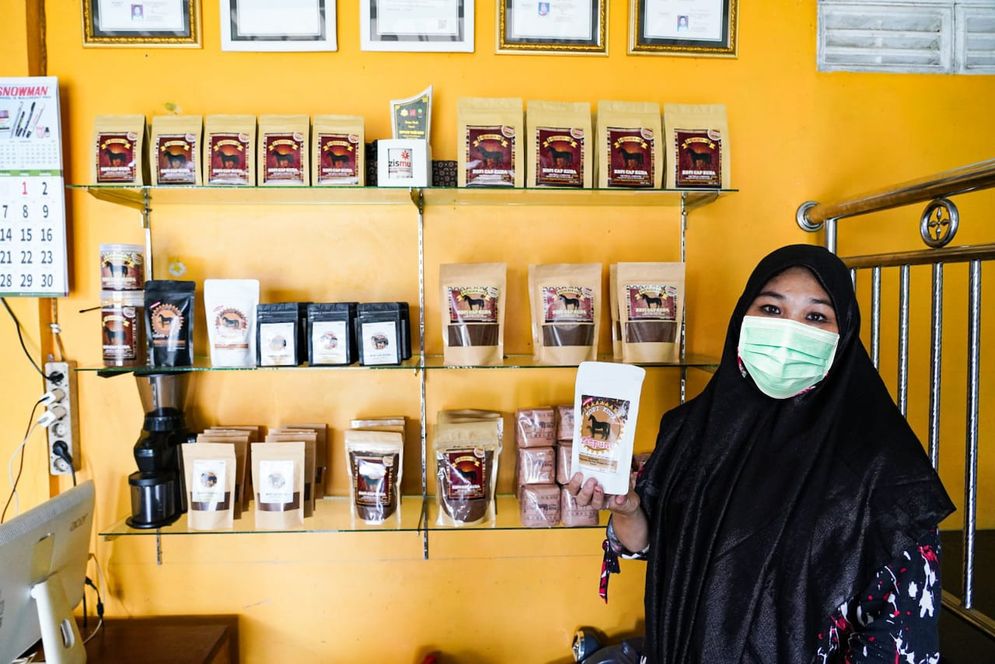UMKM Kopi Cap Kuda Baru Lampung Tengah.