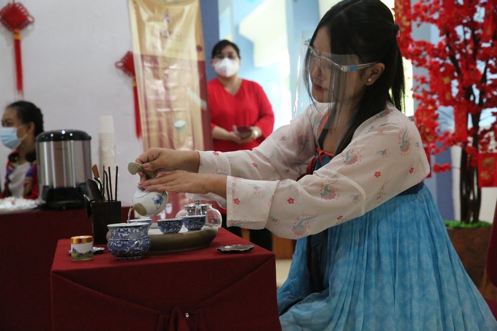 Upacara minum teh digelar Confucius Institut UNS dalam rangka memperingati Imlek 2021