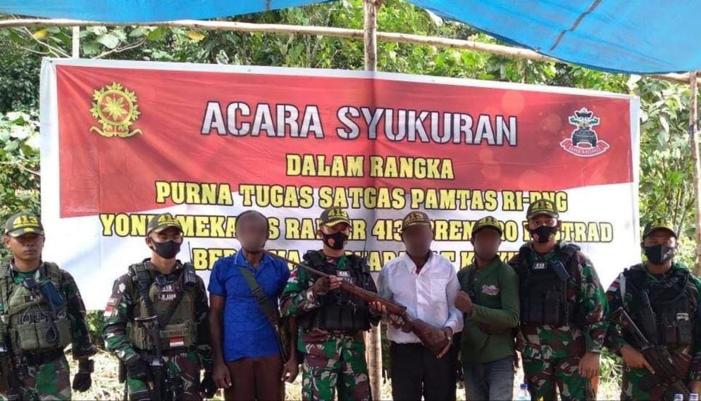 Acara syukuran dan perpisahan Satgas Pamtas RI-PNG Yonis MR 413 Konstrad