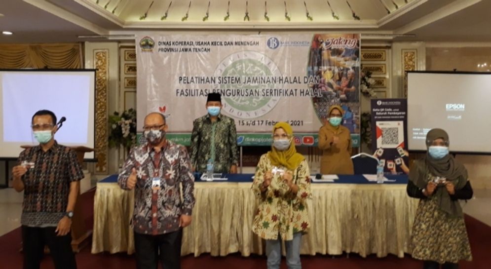 Pelatihan dan fasilitasi sertifikasi halal BI, MUI dan Dinas Koperasi dan UKM Provinsi Jateng