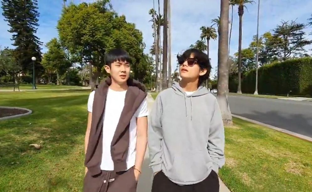 Choi Woo Shik dan V BTS, keduanya dikenal bersahabat dekat. 