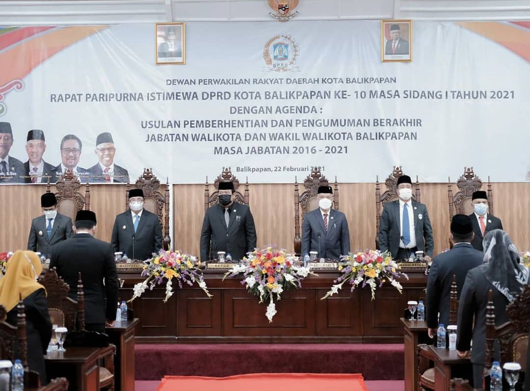 DPRD Balikpapan gelar Paripurna Usulan Pemberhentian dan Pengumuman Berakhirnya Jabatan Kepala Daerah Periode 2016-2021 