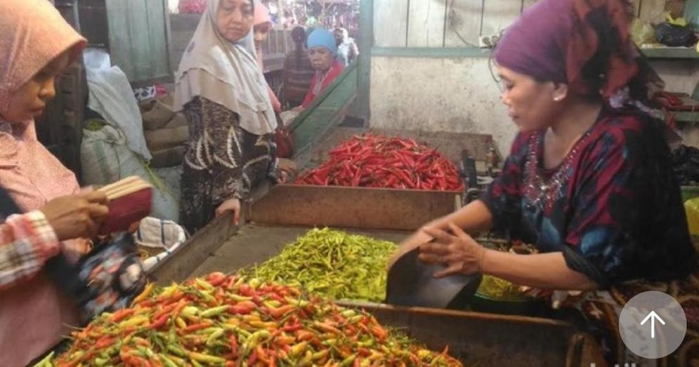 Harga cabai naik di pasaran hingga tembus Rp 100 ribu per kilogram .
