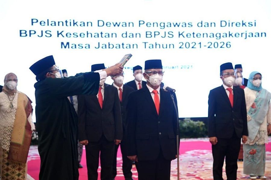 <p>Pelantikan dewan pengawas dan direksi BPJS Kesehatan dan BPJS Ketenagakerjaan oleh Presiden Joko Widodo / Setneg.go.id</p>
