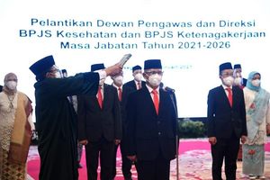 <p>Pelantikan dewan pengawas dan direksi BPJS Kesehatan dan BPJS Ketenagakerjaan oleh Presiden Joko Widodo / Setneg.go.id</p>
