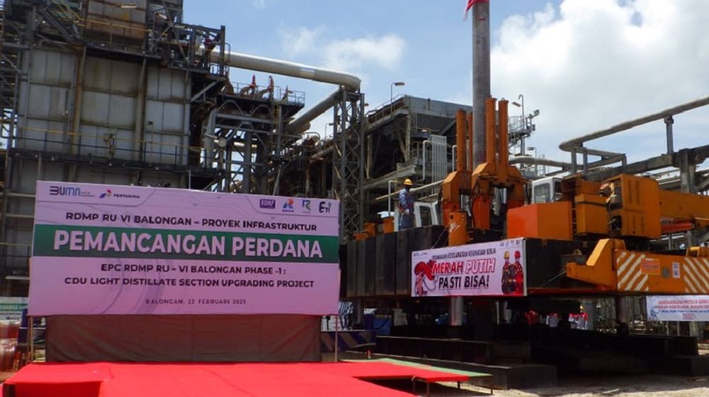 <p>Pembangunan proyek RDMP RU VI Balongan milik PT Pertamina (Persero) / Dok. Pertamina</p>
