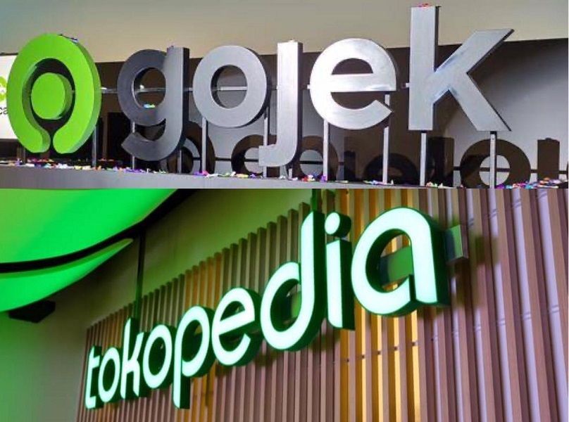 <p>Ilustrasi merger Gojek dan Tokopedia / Repro</p>
