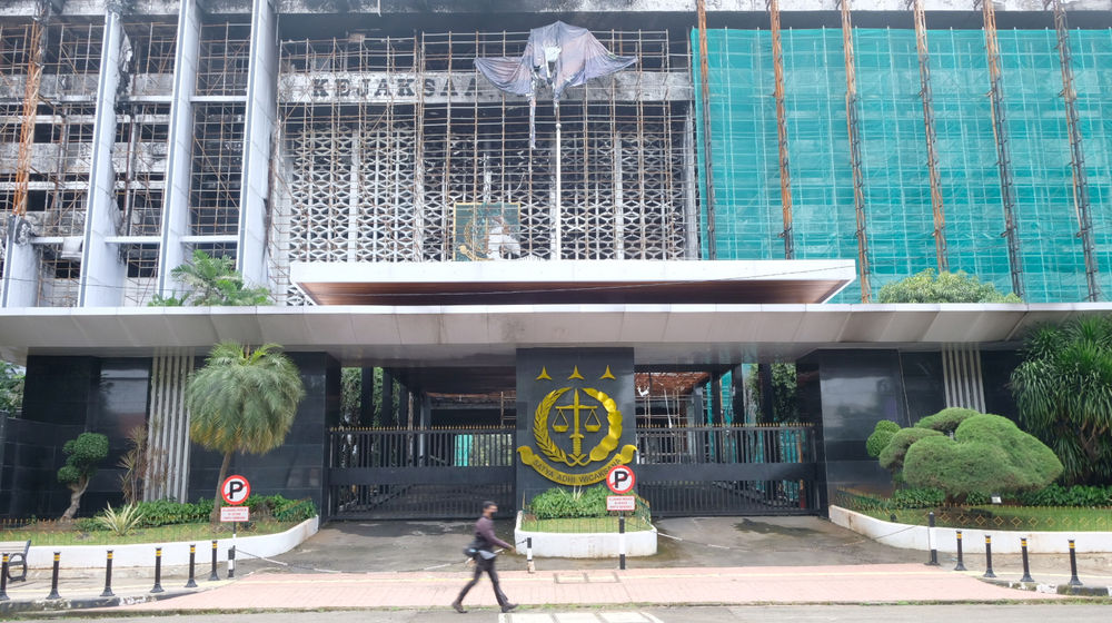 <p>Gedung Kejaksaan Agung di Jalan Sultan Hasanuddin, Kebayoran Baru, Jakarta Selatan, Senin, 22 Februari 2021. Foto: Ismail Pohan/TrenAsia</p>
