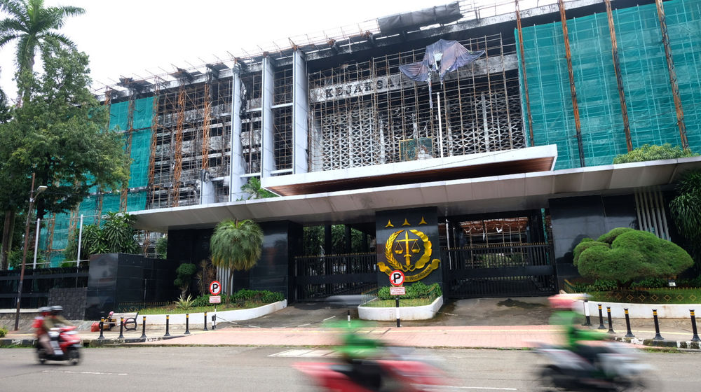 <p>Gedung Kejaksaan Agung di Jalan Sultan Hasanuddin, Kebayoran Baru, Jakarta Selatan, Senin, 22 Februari 2021. Foto: Ismail Pohan/TrenAsia</p>
