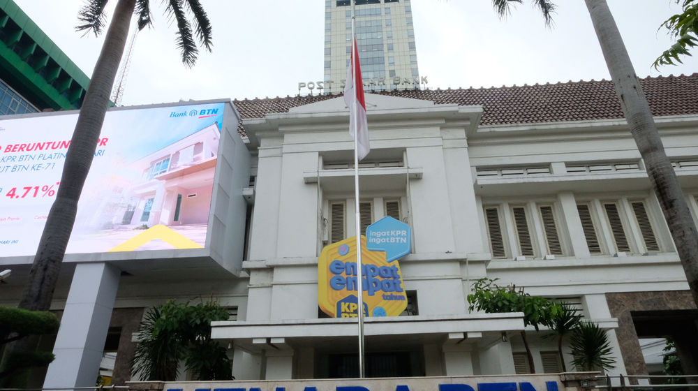 <p>Suasana kantor pusat Menara BTN, Gajahmada, Jakarta, Selasa, 16 Februari 2021. Foto: Ismail Pohan/TrenAsia</p>
