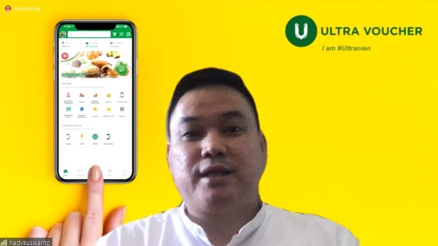 <p>Chief Executive Officer Ultra Voucher Hady Kuswanto mengungkapkan pertumbuhan Ultra Voucher pada 2020 mencapai 50% sebanyak 190.000 pengguna. / Istimewa</p>
