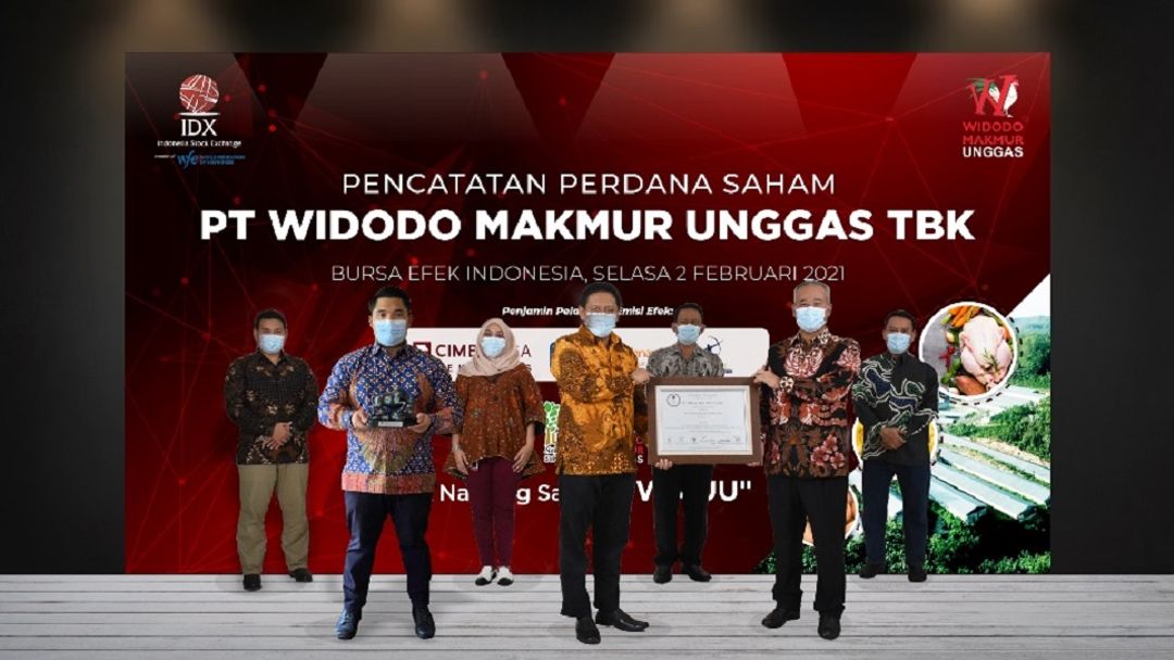 <p>Emiten peternakan PT Widodo Makmur Unggas Tbk (WMUU) mencatatkan saham perdana di Bursa Efek Indonesia (BEI), Selasa, 2 Februari 2021. / Dok. BEI</p>
