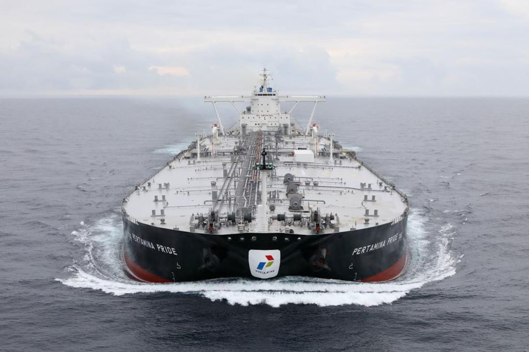 <p>Kapal tanker Very Large Crude Carrier (VLCC) berkapasitas 2 juta barel yang diluncurkan PT Pertamina (Persero). / Pertamina</p>
