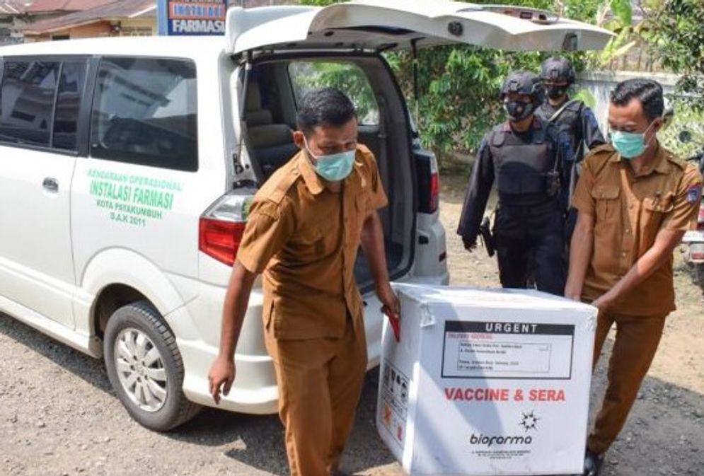 Dosis vaksin Covid-19 tahap II tiba di Kota Payakumbuh. Foto: ist