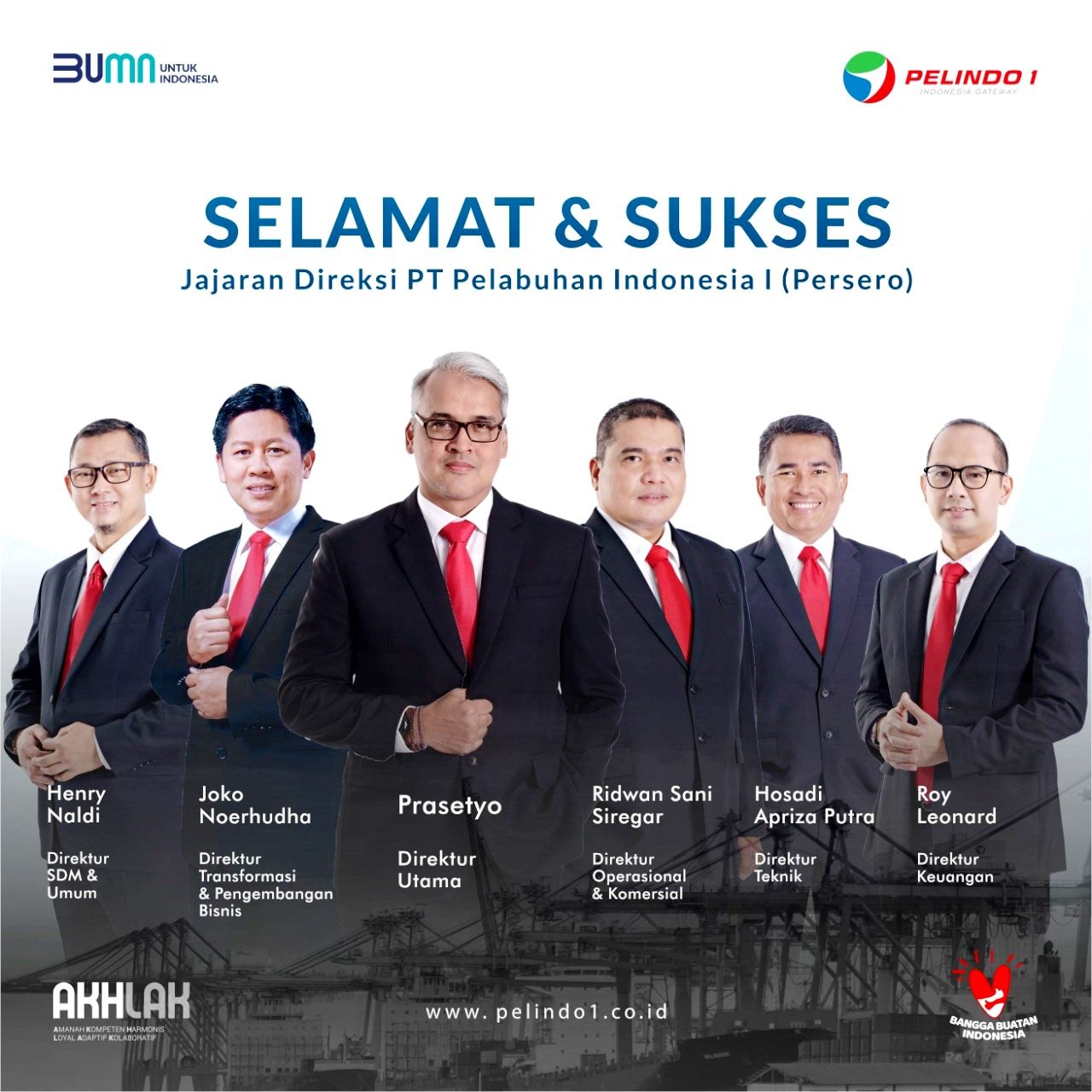 Susunan Direksi Pelindo 1 hasil RUPS 2021