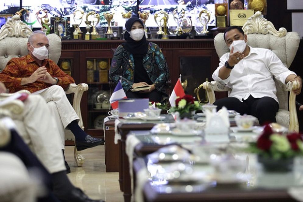 Wali Kota Surabaya Eri Cahyadi menerima rombongan Kedutaan Besar Prancis