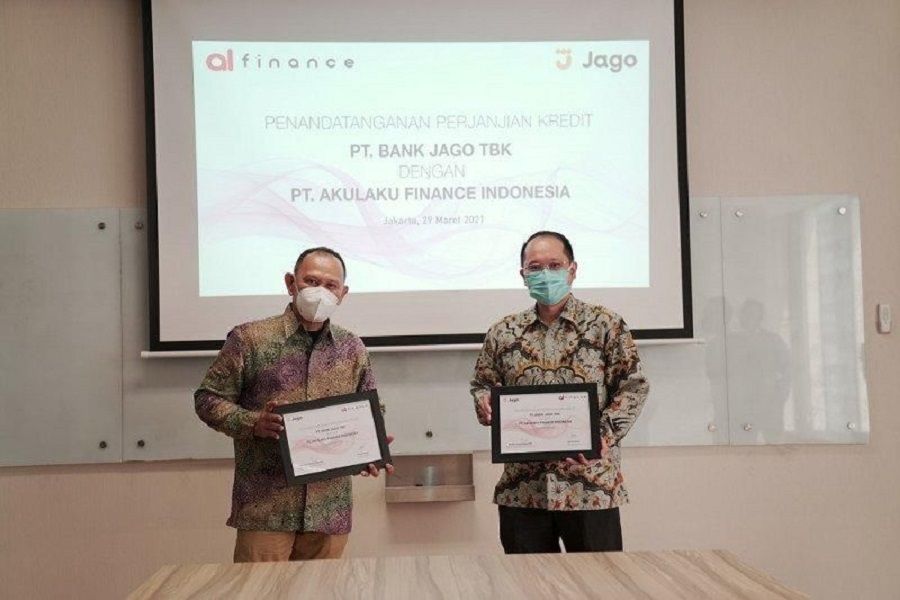 <p>Akulaku Finance Indonesia meningkatkan kolaborasi dengan PT Bank Jago Tbk untuk bersama menyalurkan pembiayaan kepada masyarakat melalui kesepakatan penambahan fasilitas pendanaan. / Dok. Akulaku</p>
