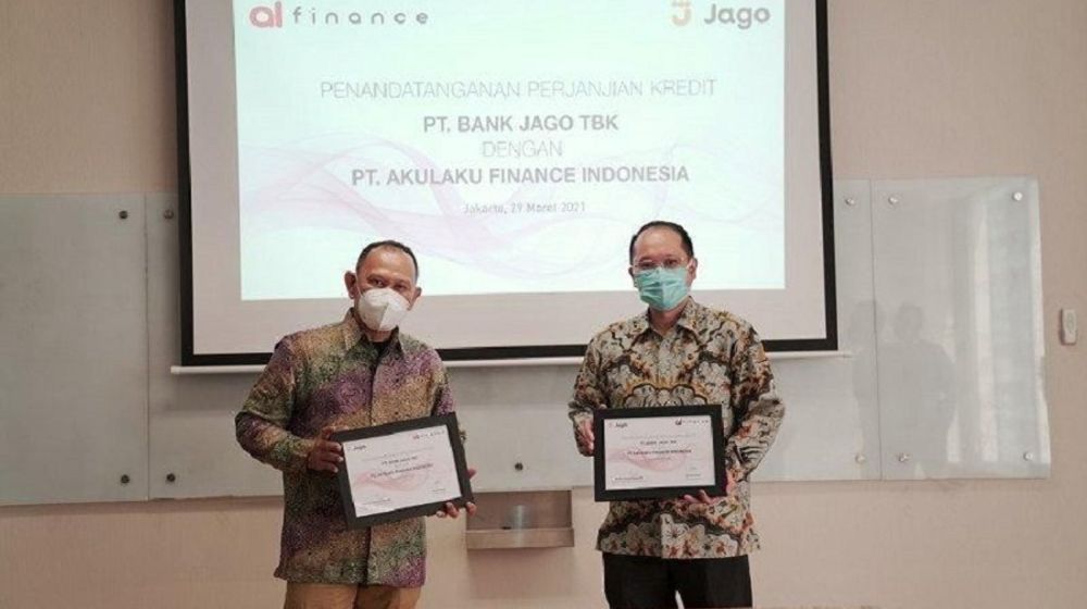 <p>Akulaku Finance Indonesia meningkatkan kolaborasi dengan PT Bank Jago Tbk untuk bersama menyalurkan pembiayaan kepada masyarakat melalui kesepakatan penambahan fasilitas pendanaan. / Dok. Akulaku</p>
