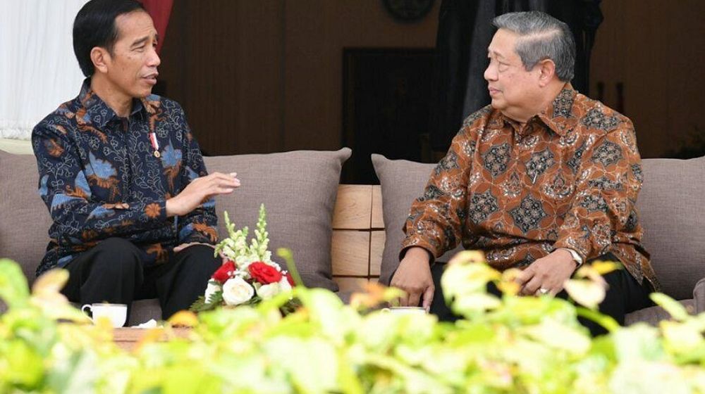 <p>Presiden ke-7 RI Joko Widodo (Jokowi) dan Presiden ke-6 RI Susilo Bambang Yudhoyono (SBY) di Istana Negara / Dok. BPMI Setpres</p>
