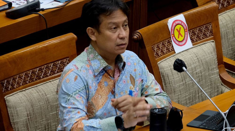 <p>Menteri Kesehatan, Budi Gunadi hadir pada rapat kerja dengan Komisi IX DPR di kompleks Parlemen, Senayan, Jakarta, Senin, 15 Maret 2021. Foto: Ismail Pohan/TrenAsia</p>
