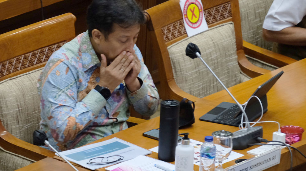 <p>Menteri Kesehatan, Budi Gunadi hadir pada rapat kerja dengan Komisi IX DPR di kompleks Parlemen, Senayan, Jakarta, Senin, 15 Maret 2021. Foto: Ismail Pohan/TrenAsia</p>