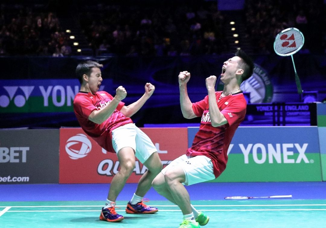 <p>Atlet badminton ganda putra yang dijuluki The Minions, Kevin Sanjaya dan Marcus Gideon / Dok. PBSI</p>
