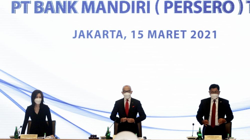 Rapat Umum Pemegang Saham Tahunan (RUPST) PT Bank Mandiri (Persero) Tbk (BMRI) pada Senin, 15 Maret 2021. / Dok. Bank Mandiri