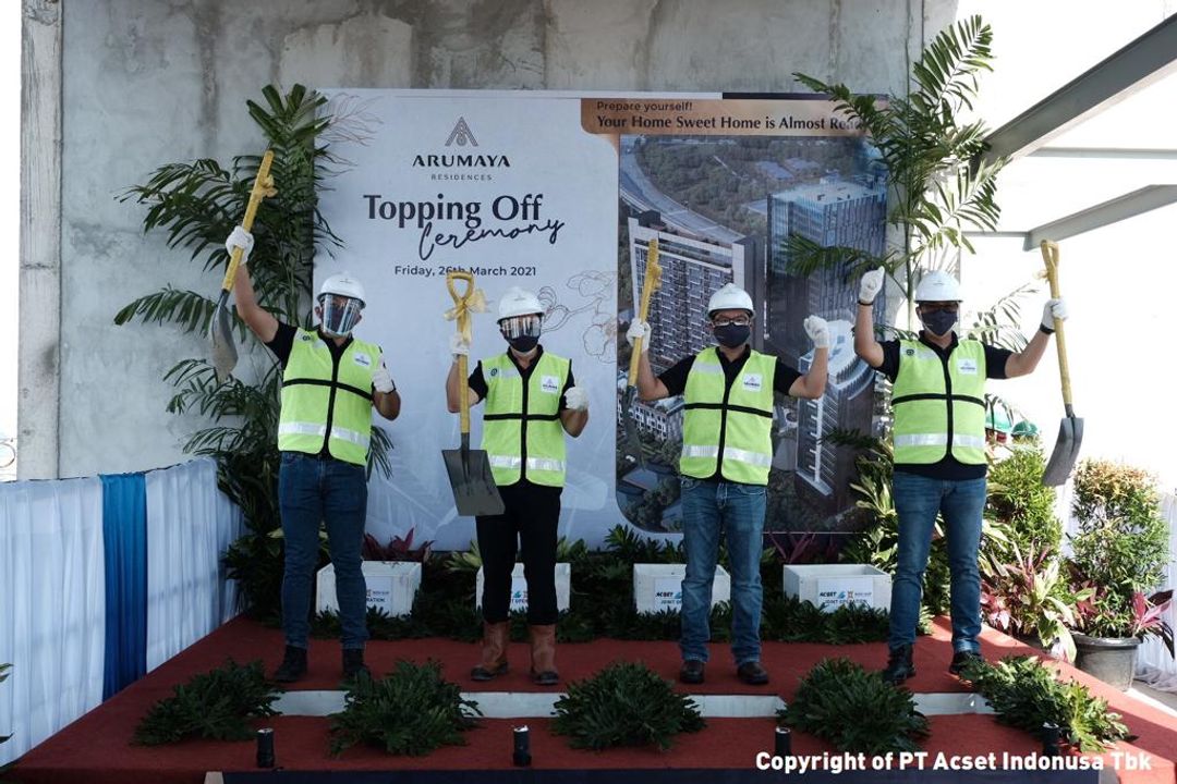 <p>Seremoni Topping Off Arumaya Residences / Dok. PT Acset Indonusa Tbk</p>
