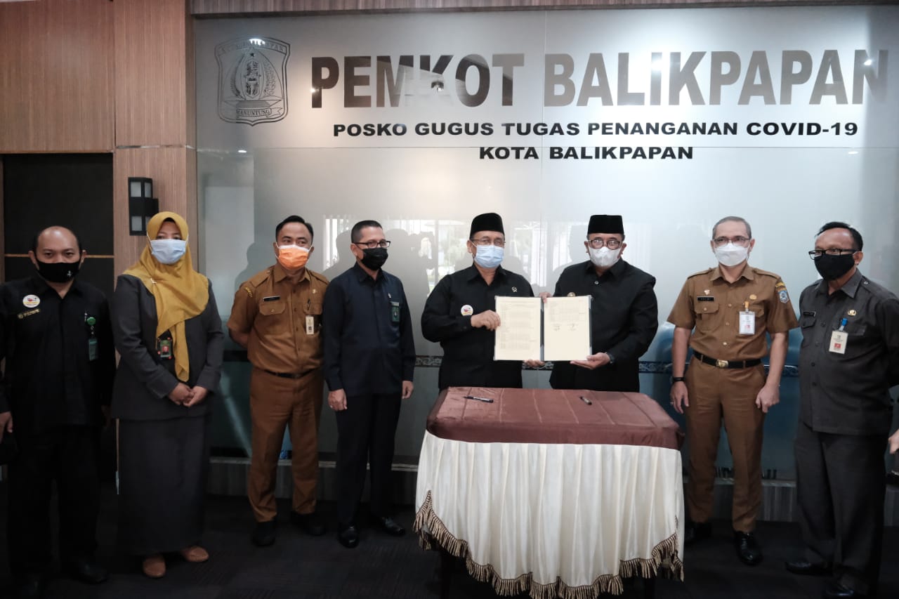 Pemkot dan Pengadilan Agama Kota Balikpapan tandatangani kerja sama pada Selasa (6/4/2021)