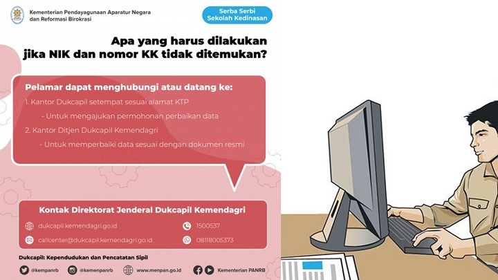 Ilustrasi: Bila NIk dan KK tidak ditemukan saat daftar kuliah kedinasan