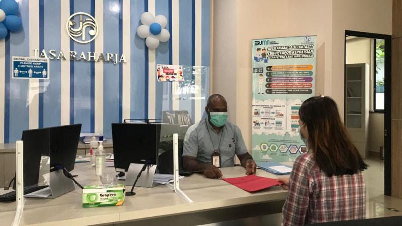 Pelayanan PT Jasa Raharja kepada ahli waris. (Foto:istimewa)