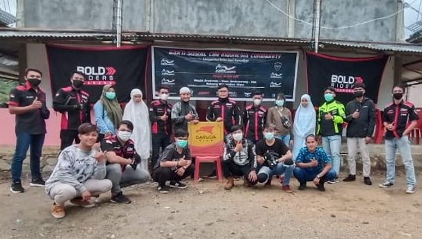 Hapus Stigma Negatif Klub Motor, Bikers CBR Bantu Pembangunan Masjid di Bolmong Utara